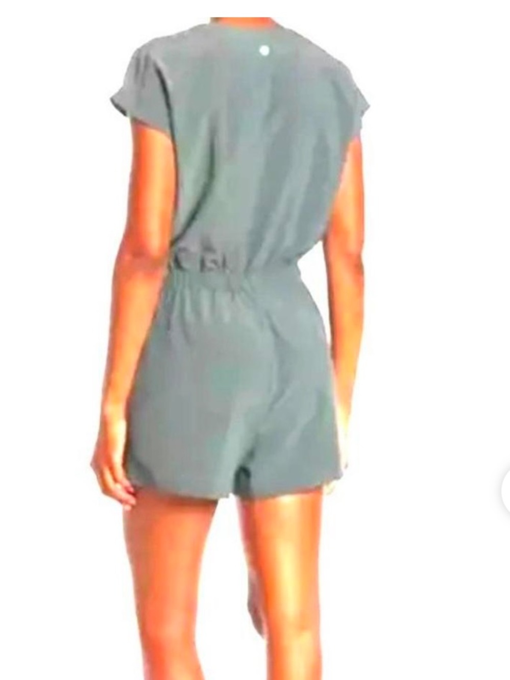 Zella Olive Green Short Sleeve Romper - Picture 7 of 7